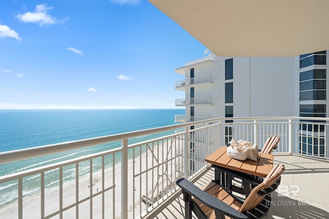 13621 Perdido Key Dr Unit 1804W, Perdido Key, FL 32507 - balcony featuring a water view and a beach view