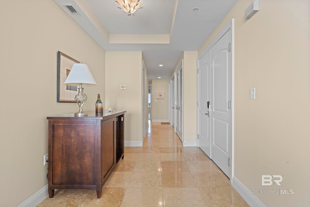 13621 Perdido Key Dr Unit 1804W, Perdido Key, FL 32507 - hall with a raised ceiling