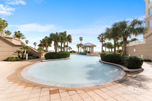 13621 Perdido Key Dr Unit 1804W, Perdido Key, FL 32507 - view of swimming pool featuring a gazebo