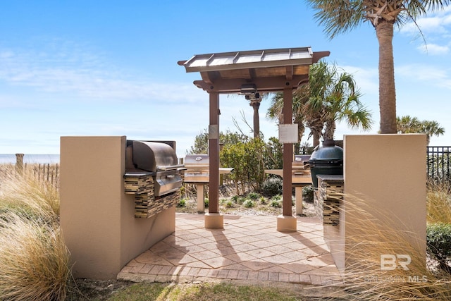 13621 Perdido Key Dr Unit 1804W, Perdido Key, FL 32507 - view of patio / terrace featuring a grill and exterior kitchen