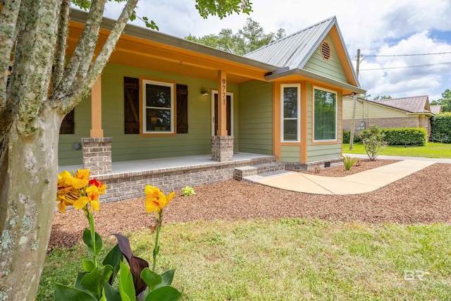 view of front of home with a porch