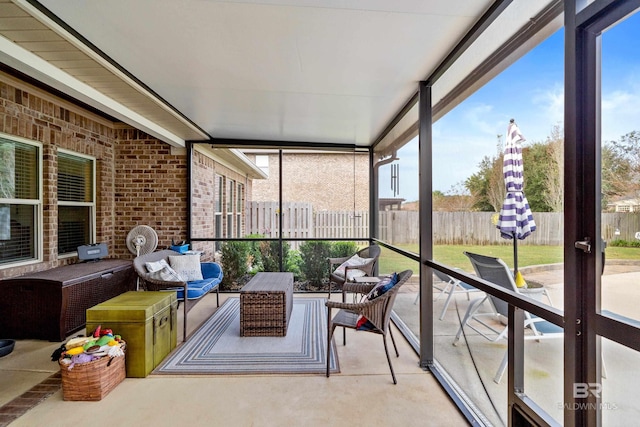 view of sunroom / solarium