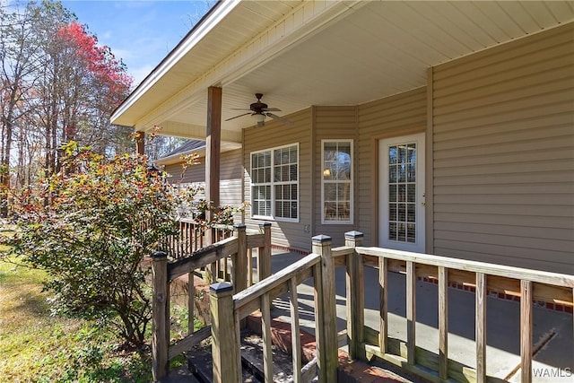 17174 Finnell Rd, Northport, AL 35475 - deck featuring a ceiling fan