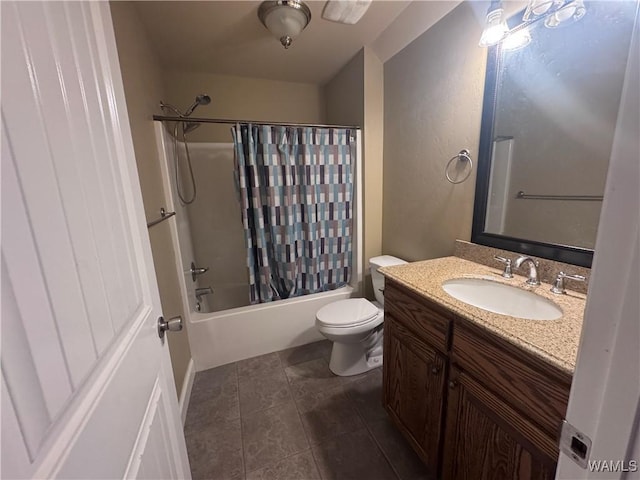 10617 Austin Loop, Vance, AL 35490 - bathroom featuring vanity, shower / bath combo with shower curtain, and tile patterned floors
