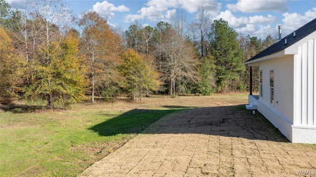 view of yard featuring a patio area