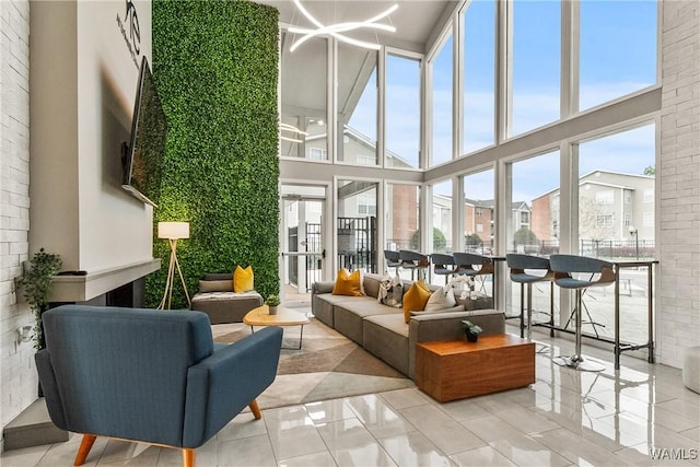 view of sunroom