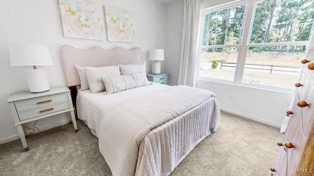 view of carpeted bedroom