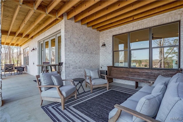 view of patio / terrace featuring an outdoor hangout area