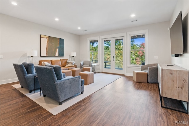 12437 Rising Tide, Northport, AL 35475 - living room with wood-type flooring and french doors