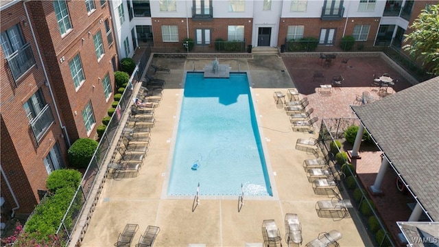 pool featuring a patio area