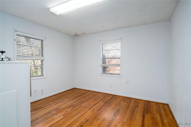 empty room featuring light wood-type flooring