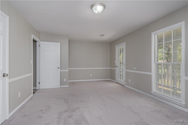 carpeted empty room featuring a wealth of natural light