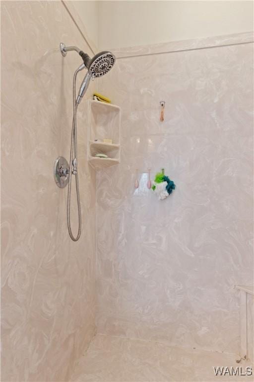 details with a shower