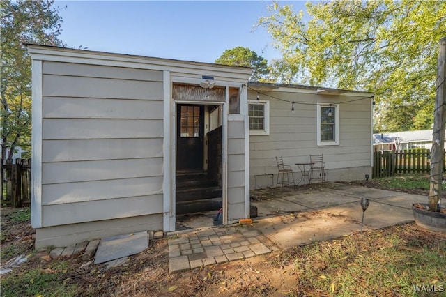 rear view of property with a patio