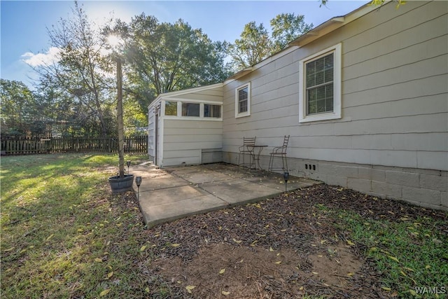 exterior space with a patio area