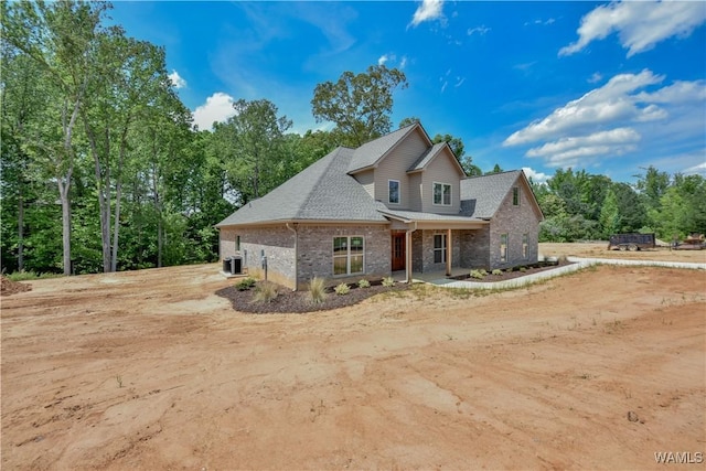 view of front of home with cooling unit