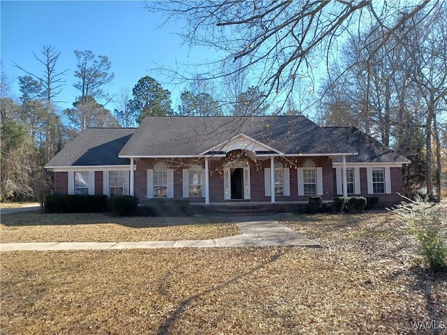view of single story home
