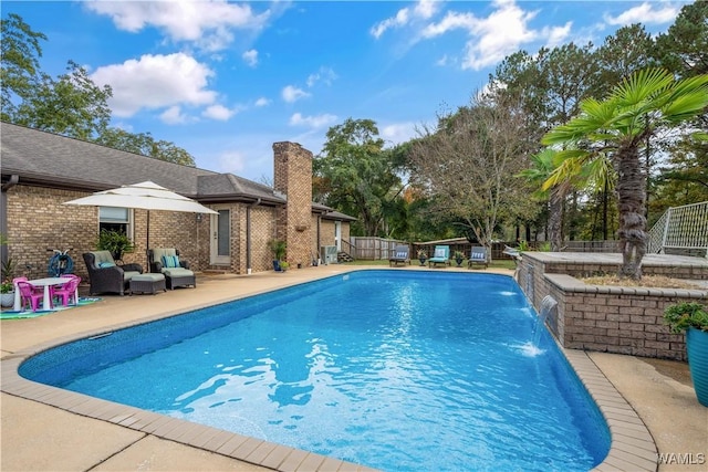 12280 Viewpoint Rd, Northport, AL 35475 - view of swimming pool featuring fence, a fenced in pool, and a patio