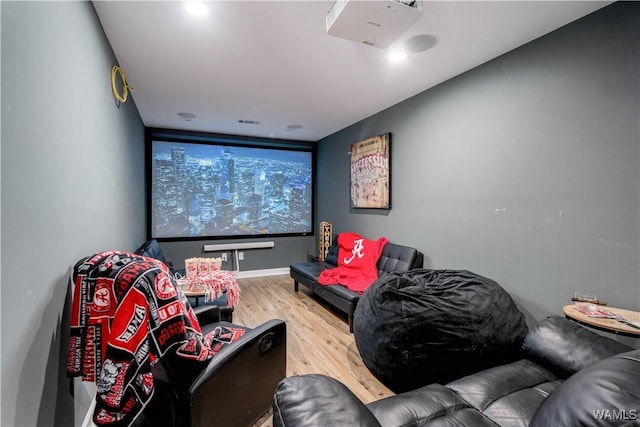 12280 Viewpoint Rd, Northport, AL 35475 - cinema room with visible vents and wood finished floors
