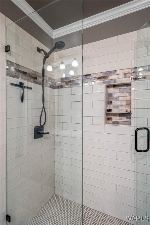 12280 Viewpoint Rd, Northport, AL 35475 - bathroom with ornamental molding and a shower stall