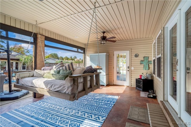 12280 Viewpoint Rd, Northport, AL 35475 - sunroom / solarium with wooden ceiling and ceiling fan