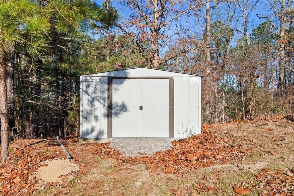 view of shed