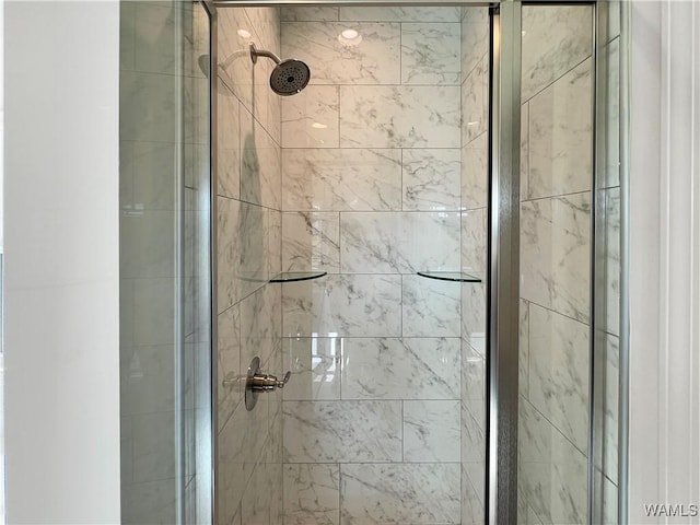 bathroom featuring walk in shower