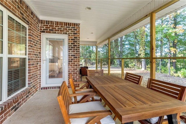 sunroom featuring plenty of natural light