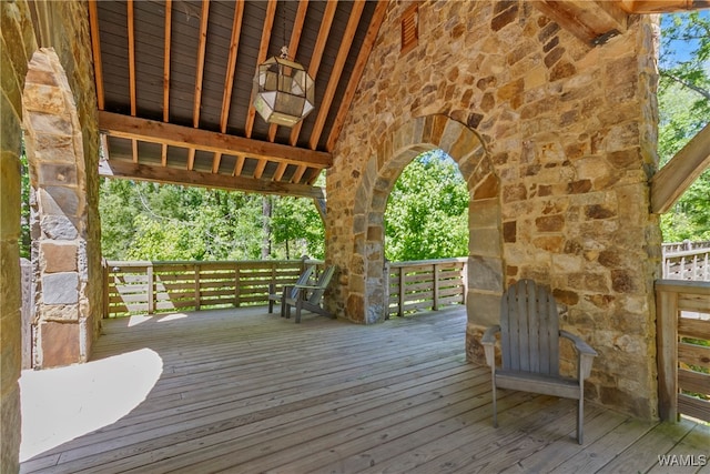 view of wooden deck