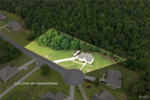 10488 Nicole St, Vance, AL 35490 - view of property location with a forest and property boundaries highlighted