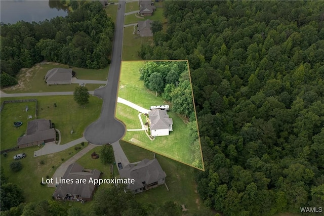 10488 Nicole St, Vance, AL 35490 - aerial overview of property's location featuring property boundaries highlighted and a heavily wooded area