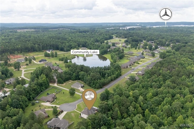 10488 Nicole St, Vance, AL 35490 - drone / aerial view of a forest and a nearby body of water