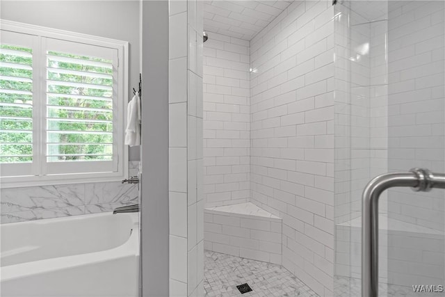 10488 Nicole St, Vance, AL 35490 - bathroom featuring a shower stall and a bath