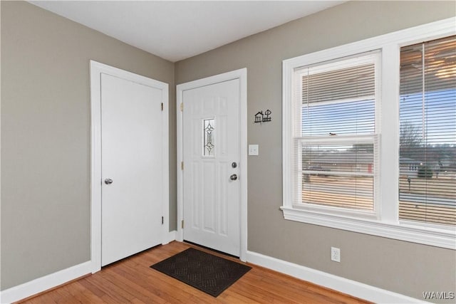 entryway featuring hardwood / wood-style floors