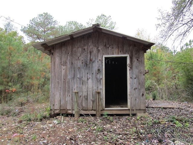 view of shed