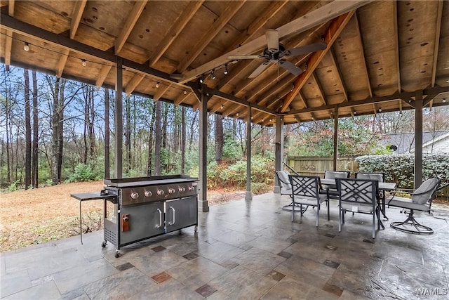 view of patio with a gazebo