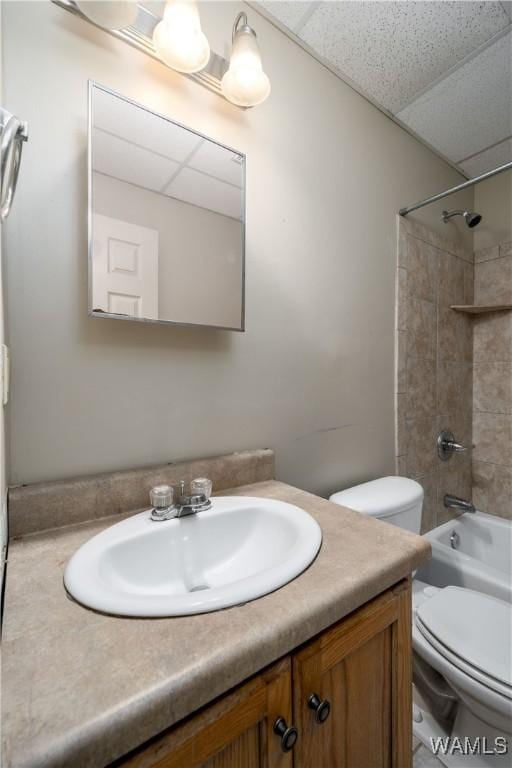 1212 12th St Unit 35, Tuscaloosa, AL 35401 - bathroom with  shower combination, toilet, vanity, and a drop ceiling