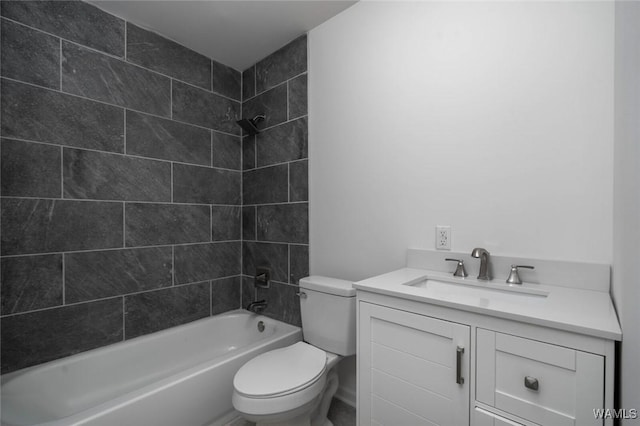 4205 Cloverdale Est, Northport, AL 35473 - bathroom with vanity, toilet, and tub / shower combination