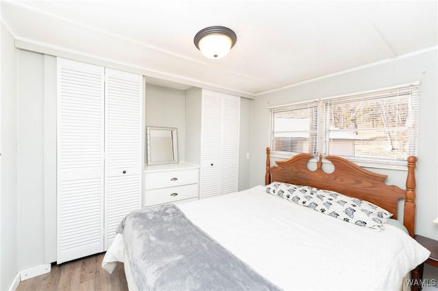 bedroom featuring light hardwood / wood-style floors