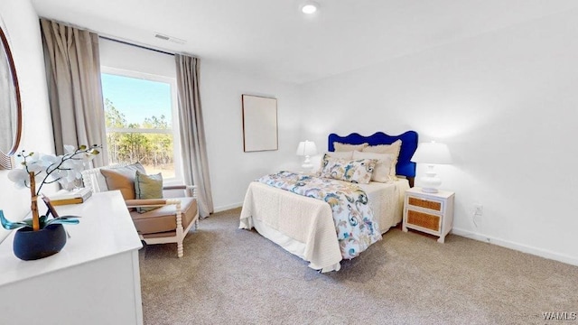 bedroom with carpet floors