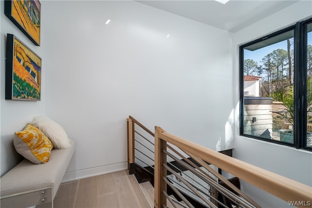 interior space featuring light wood-type flooring