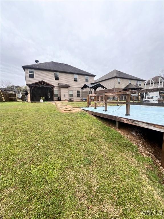 11627 Andrew Way, Tuscaloosa, AL 35405 - back of property featuring a gazebo and a lawn