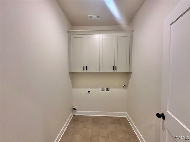 clothes washing area featuring washer hookup, gas dryer hookup, and electric dryer hookup