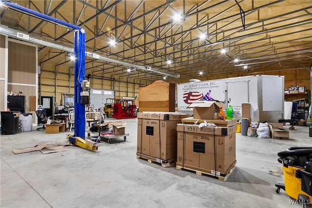 garage featuring visible vents