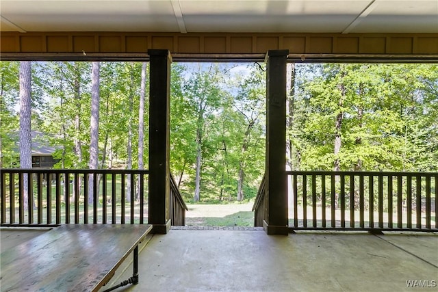 exterior space with concrete floors