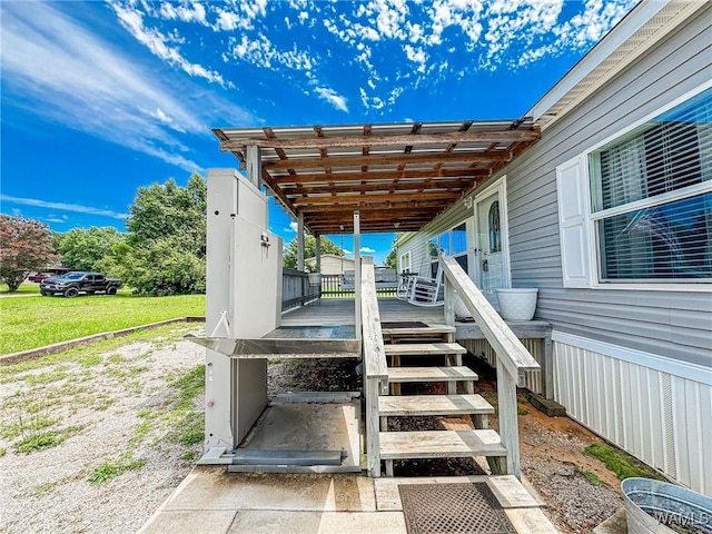 234 Broad Leaf Cir, Moundville, AL 35474 - view of patio featuring a wooden deck
