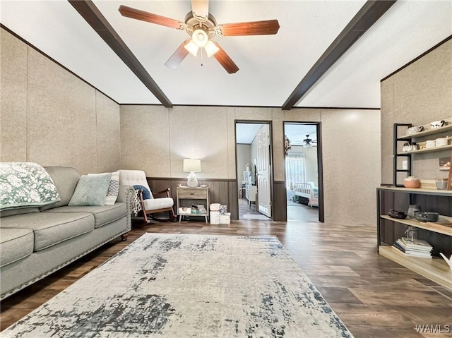 234 Broad Leaf Cir, Moundville, AL 35474 - living area featuring ceiling fan and wood finished floors