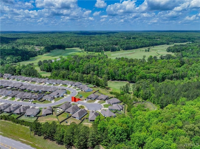 13024 Brookview Way, Northport, AL 35473 - birds eye view of property featuring a residential view and a wooded view