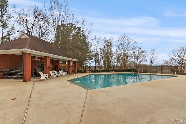 11480 Saint Joseph St, Northport, AL 35475 - community pool featuring a patio and ceiling fan