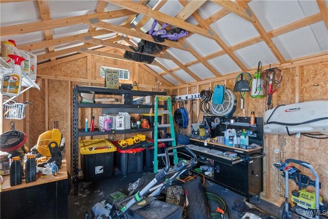 storage area featuring a garage